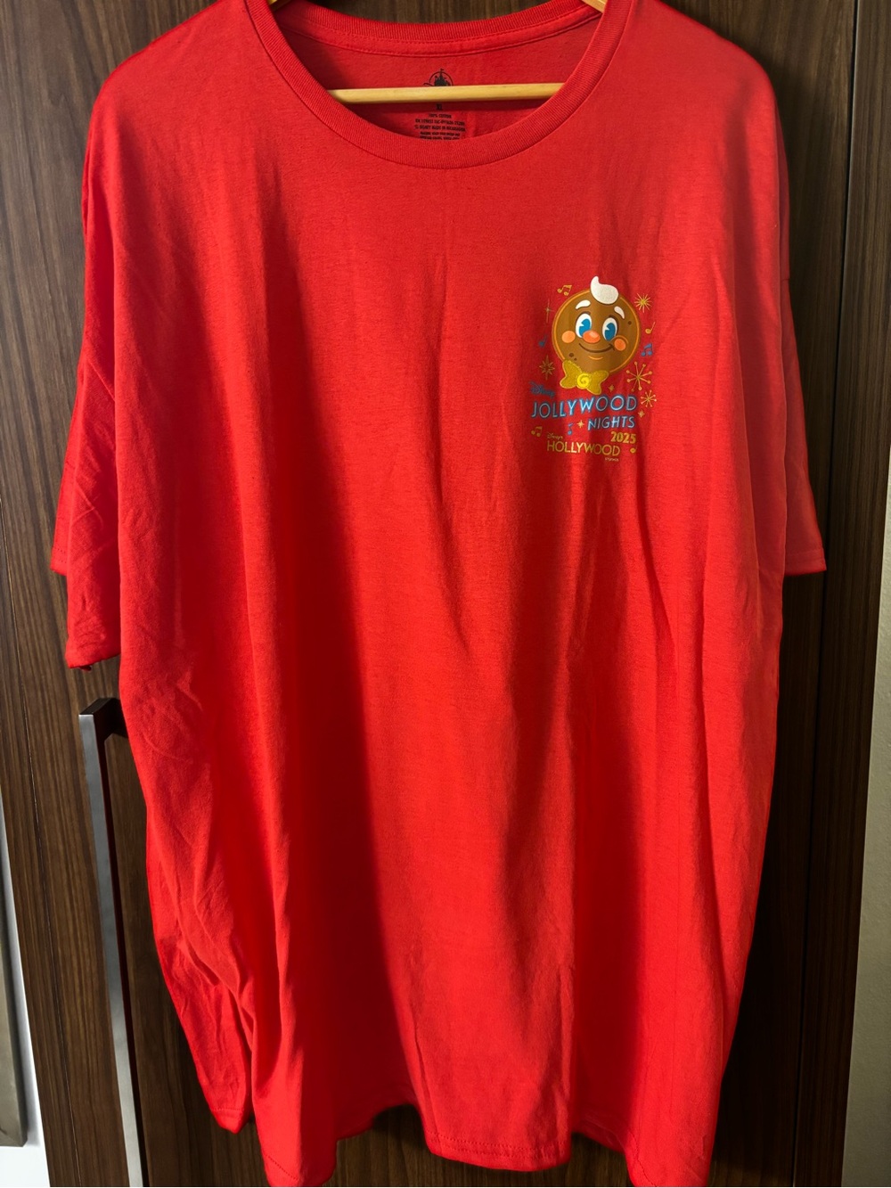 Disney Hollywood Studios Red JOLLYWOOD Nights Graphic Short Sleeve Tee